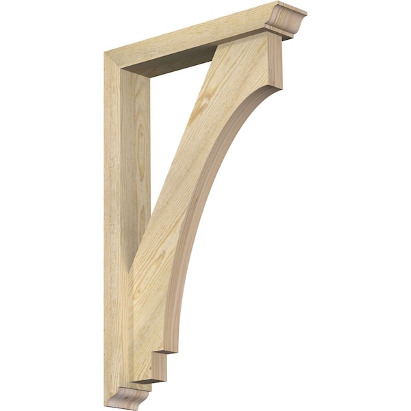 Ekena Millwork Imperial Traditional Rough Sawn Bracket w/ Offset Brace, Douglas Fir, 4"W x 20"D x 32"H BKT0402X20X32IMP01RDF - main